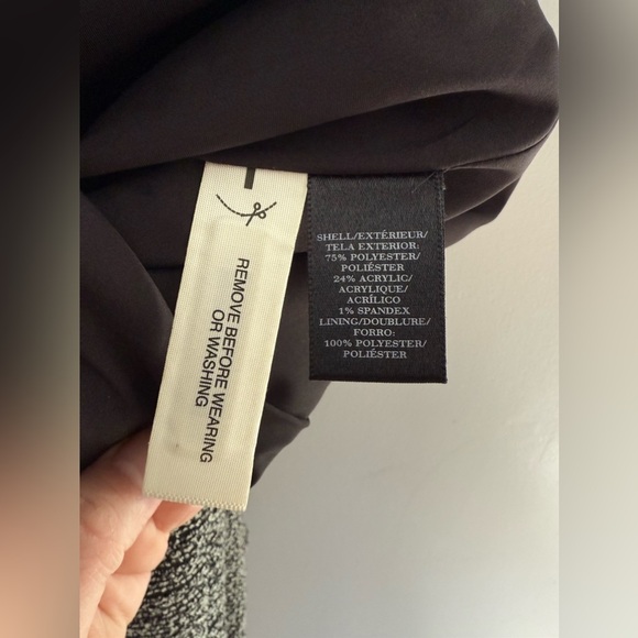 Ann Taylor Womens Skirt 10 Black Ivory Textured Tweed Pencil New Professional - Picture 4 of 7